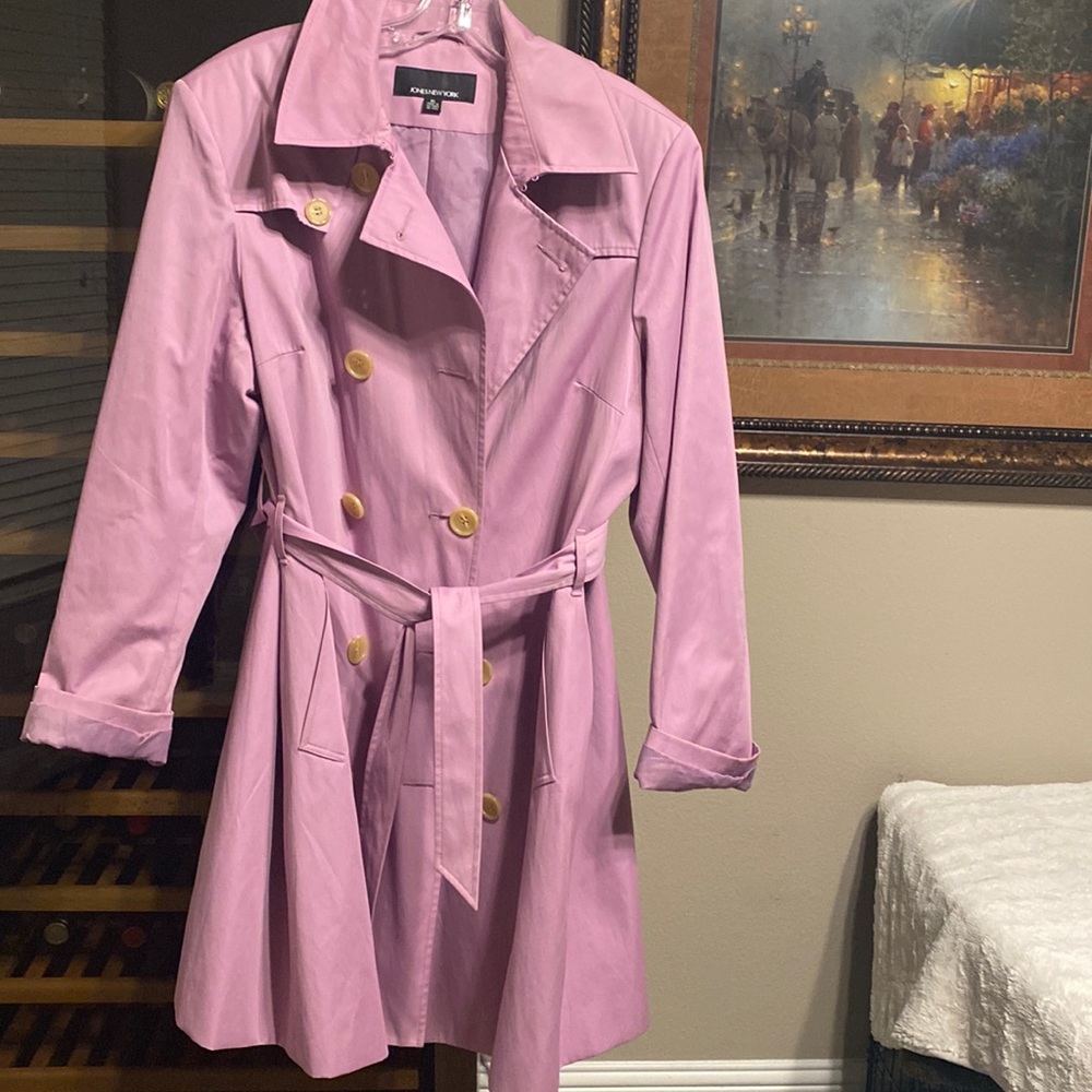 Lavender coat with belt